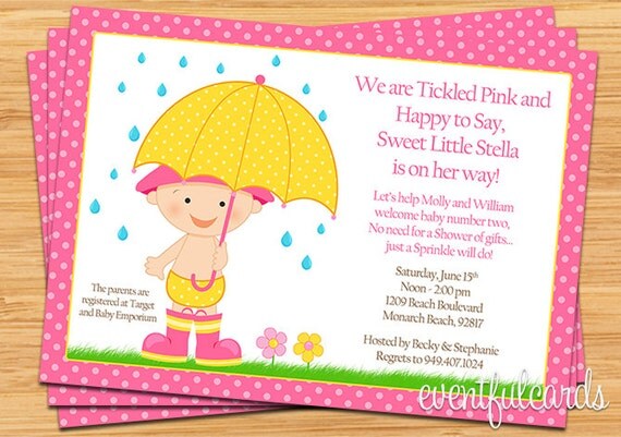 Baby Sprinkle Shower Invitation for Girl (Also Available in Boy) Il_570xn