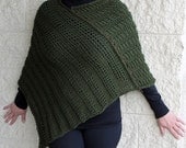 Knit Poncho Shawl Stole Wrap Spring Fashion  Poncho Great Textured Pattern