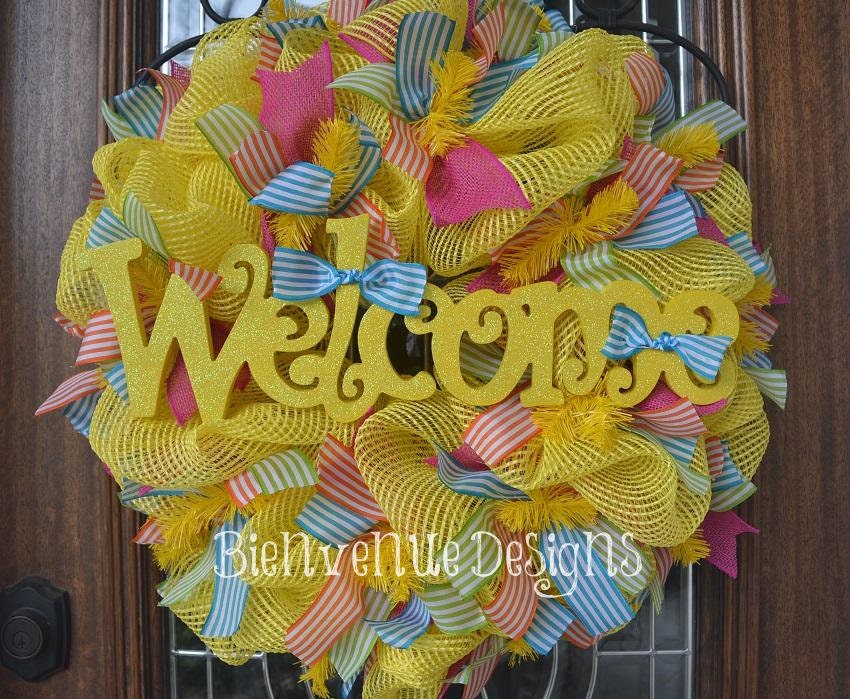 Yellow Welcome Wreath
