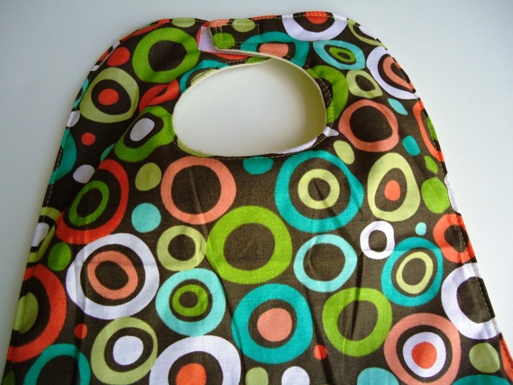 Large Cloth Bib - Gender Neutral - Fits 6 months to preschoolers