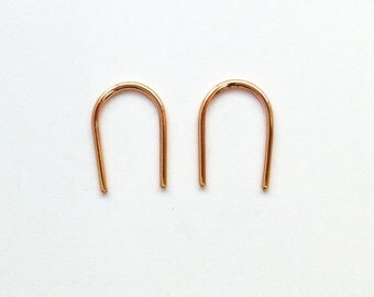 Arc Earrings Short (rose gold filled wire)