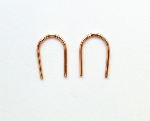 Arc Earrings Short (rose gold filled wire)