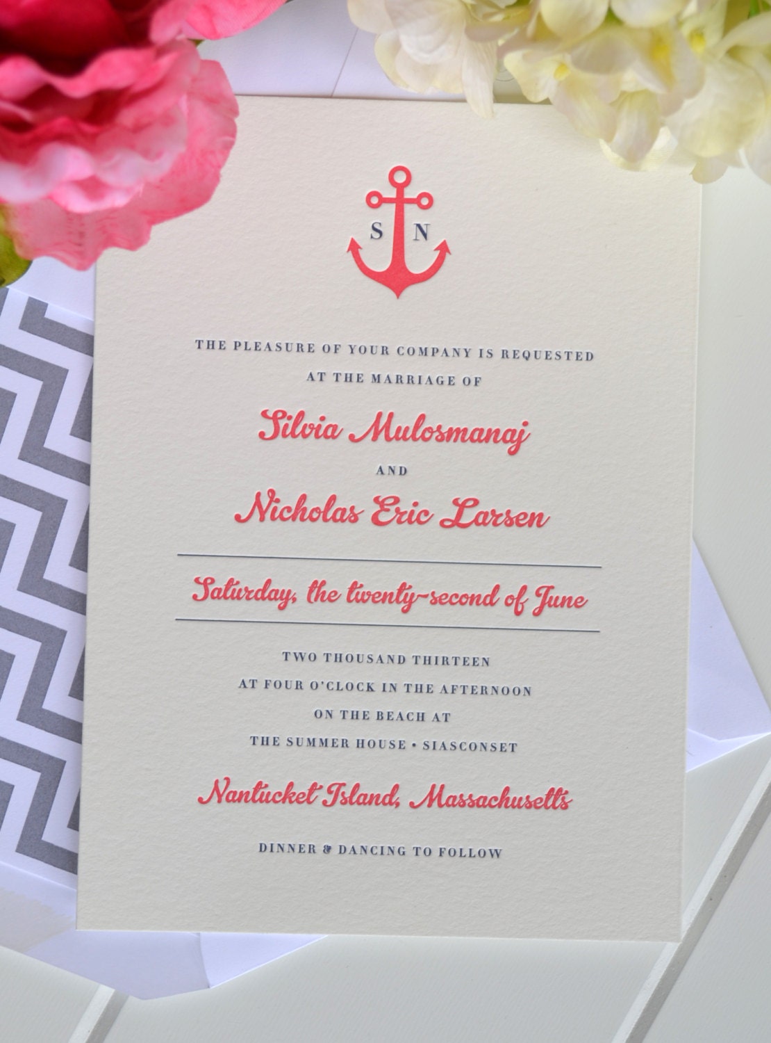 Anchors Away Wedding Invitation