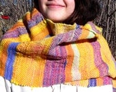 SALE Fiesta Handspun Woven scarf shawl