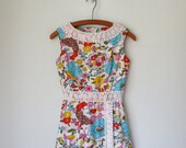 60s Maxi Dress ... Vintage 1960s Summer Floral Gown ... Small