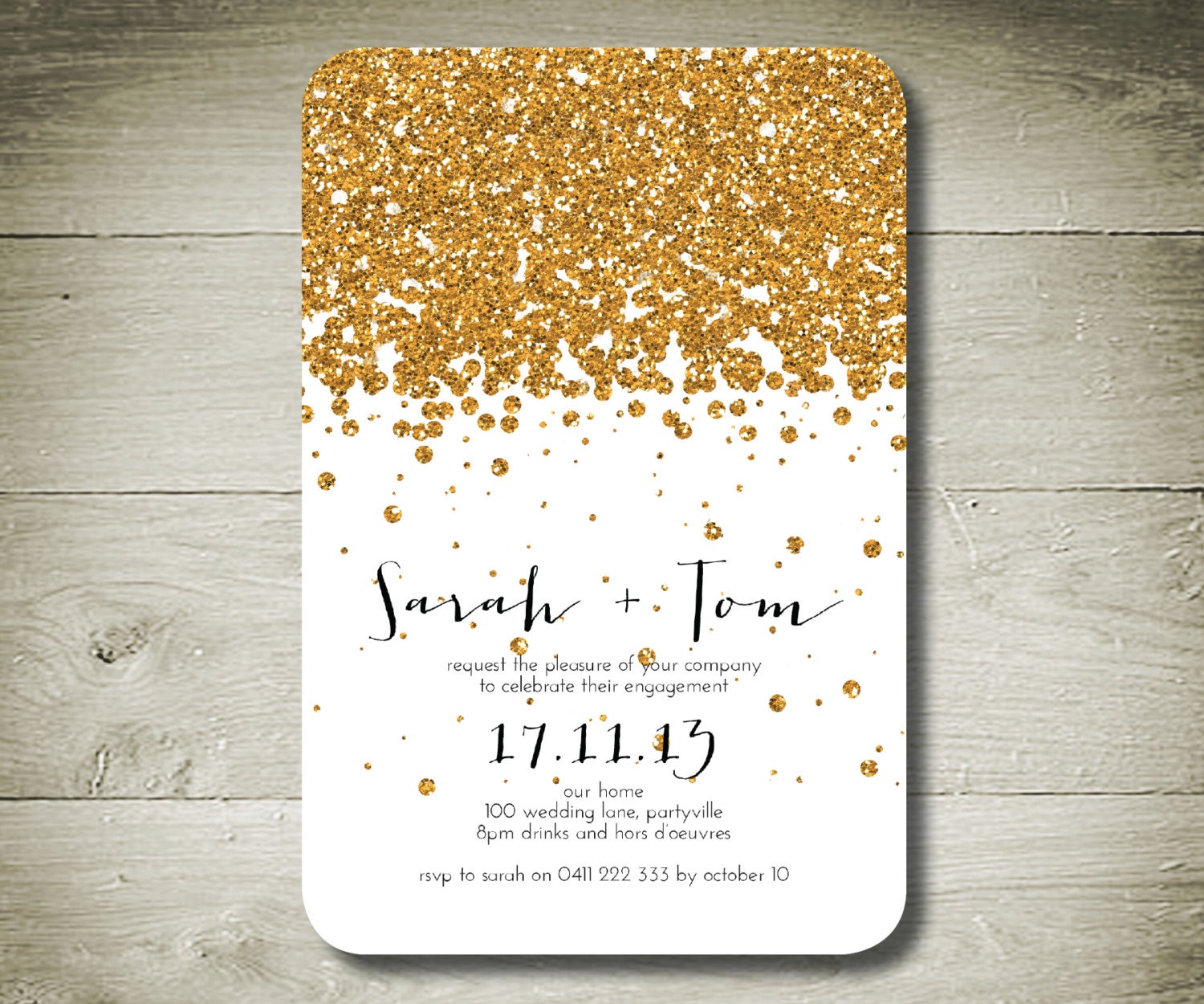 ALL THAT GLITTERS - Custom Personalised Printable Invitation