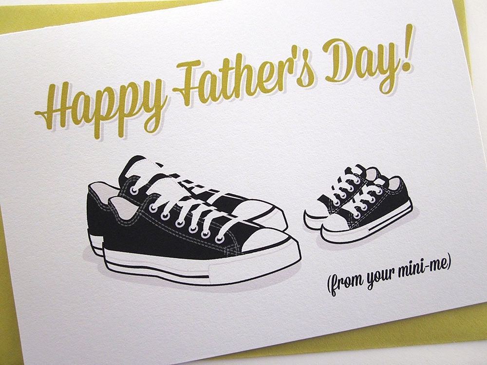 Mini Me Black Tennies - Father's Day Card