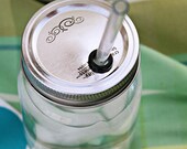 Mason Jar Straw Lid with Acrylic Straw - Standard Size