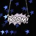 Boom Comic Blast Necklace, Silver Plated Chain