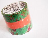Japanese washi masking tape, 3 rolls set  15mm x 12M