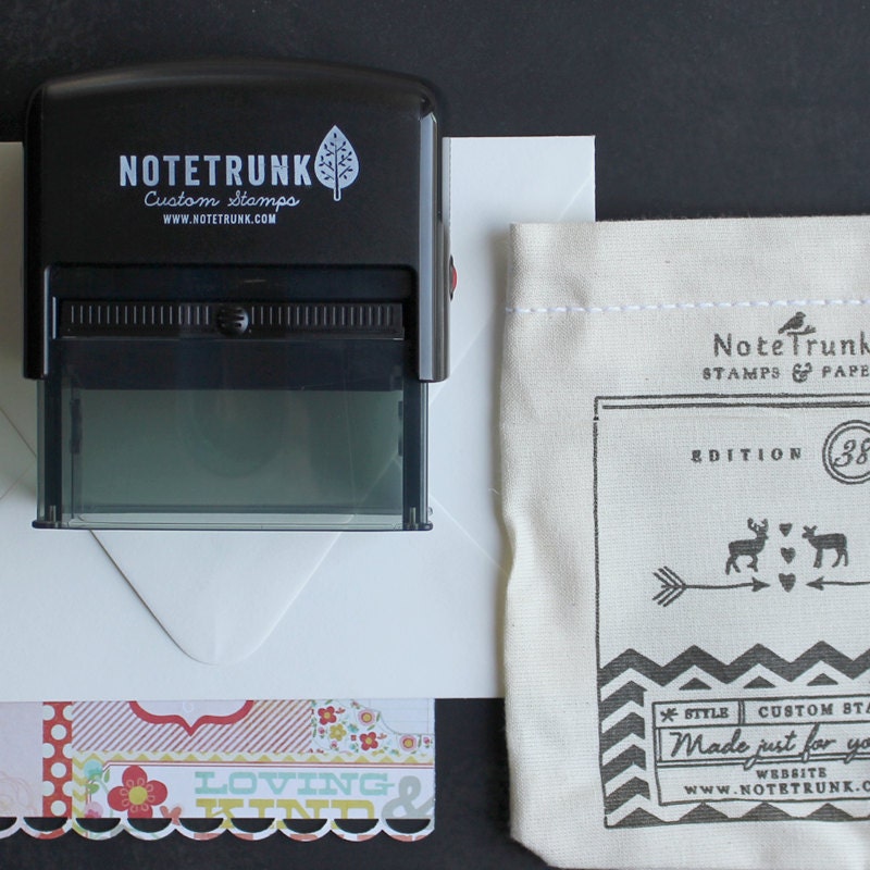 Custom Rubber Stamp - Callligraphy Stamp - Self Inking - Composite