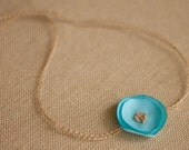FIONA. Turquoise. Ocean Blue. Teal. Tieback. Organic. Newborn. Photo Prop. Headband. Fabric Flower. 