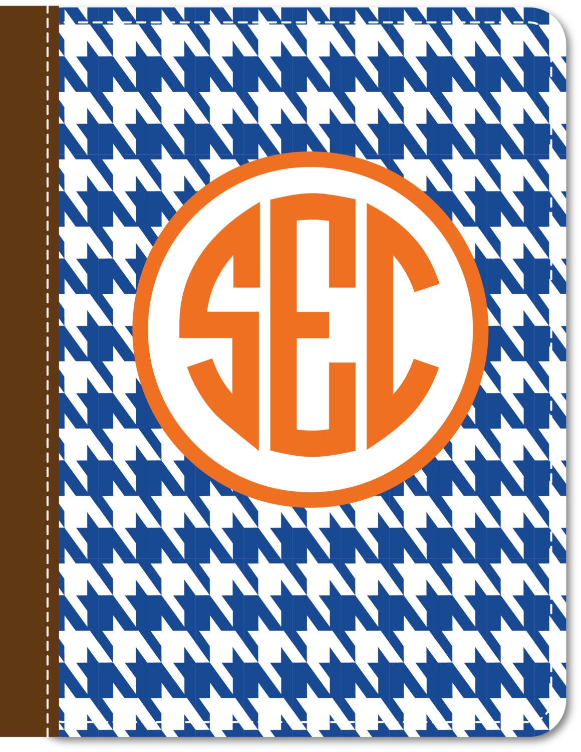 Houndstooth Canvas Case - iPad, Nook or Kindle - Personalized Monogram Tablet Book Cover