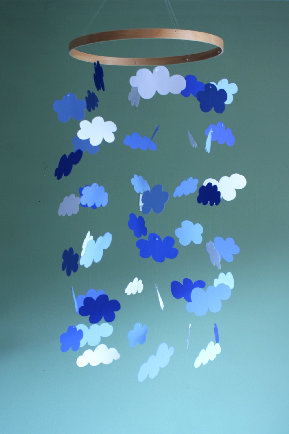 Cloud Mobile - Paper Mobile Inspired by Land of Nod for Nursery, Baby or Kids Decor