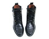 Vintage Black Leather Lace Up Chelsea Ankle Boots Size 8
