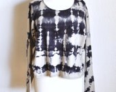 Black and Tan Fractal Pocket Long Sleeve Top