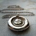 Rose Wax Seal Necklace. Wax Seal Jewelry in Recycled Fine Silver.