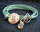 Om Leather Wrap Bracelet