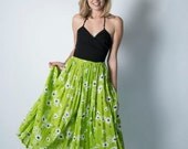 1970s knife pleat palazzo pants