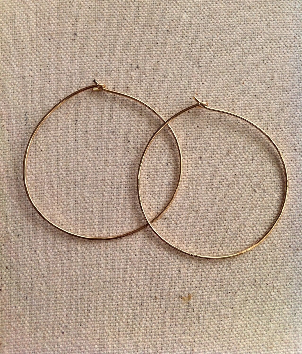 Large Wire Hoops, Gold Filled or Sterling Silver Hoop Earrings, 3 sizes