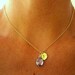 Monogrammed Necklace, Initial Necklace, Charm Necklace, Blue Mystic Quartz Gemstone Necklace