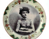 The Tattooed Lady - Altered Antique Plate 8.15"