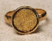Gold Druzy Ring