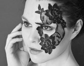 Womens Lace Costume Mask or Tattoo adheres with included spirit gum