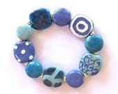 Beaded Bracelet, Kazuri Bangle, Fair Trade, Ceramic Jewelry