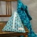 Wash bag for kids and light travelling- laminated blue cotton