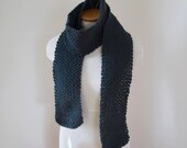 SUPER SALE Was 30 Now 15 Knit Textured Evergreen Wool Blend Scarf