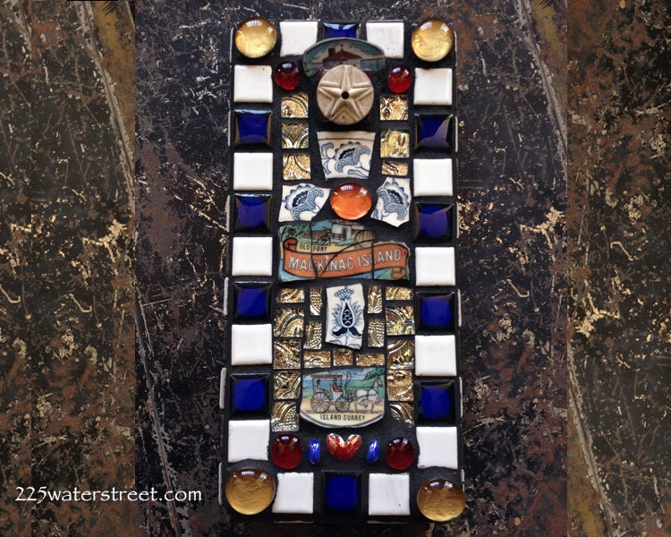 Mackinac Island Mosaic Tile Incense Holder & Incense Nag Champa