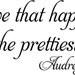 AUDREY HEPBURN I believe that the happy girls 24x9 Vinyl Decor Wall Lettering Words Quotes Decal Art Custom