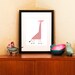Tiny But Tall - Blue Baby Giraffe Print - 8 x 10 (Free Shipping in US)