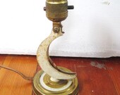 1920s Crescent Moon Deco Lamp