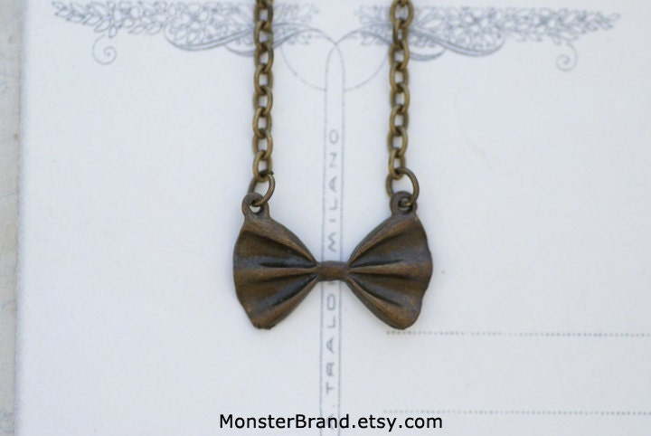 TIny Bow Tie Necklace, Doctor Who Jewelry