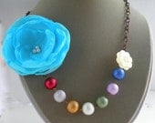 Large Pearl Necklace Multi Color Boutique Jewelry Toggle Clasp