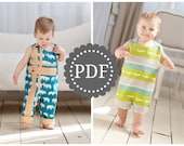 Boys Romper PDF PATTERN: Run Around Romper for Boys and Girls - Size 6 Month - 6 Years