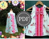 Girls A-Line Dress PDF PATTERN: Janey Jumper - Size 6 Month through 10 Years