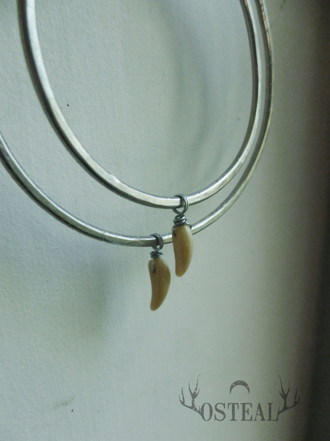 Small Fang Charms - for large gauge hoops