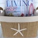 Coastal Living Décor Fabric Storage Basket with Starfish for your Beach house