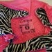 Minky Blanket - Personalized baby blanket - fuchsia minky dot with zebra minky- 30x36"