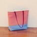 The Day Tote - READY TO SHIP - Orange Mini Chevron and Periwinkle