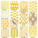 Throw Pillows Decorative Pillows Accent Pillows Cushion Covers Yellow White BOTH SIDES - Mix & Match Set of Two 20 x 20