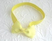 Soft Yellow Baby Bow Headband, Girls Summer Headband