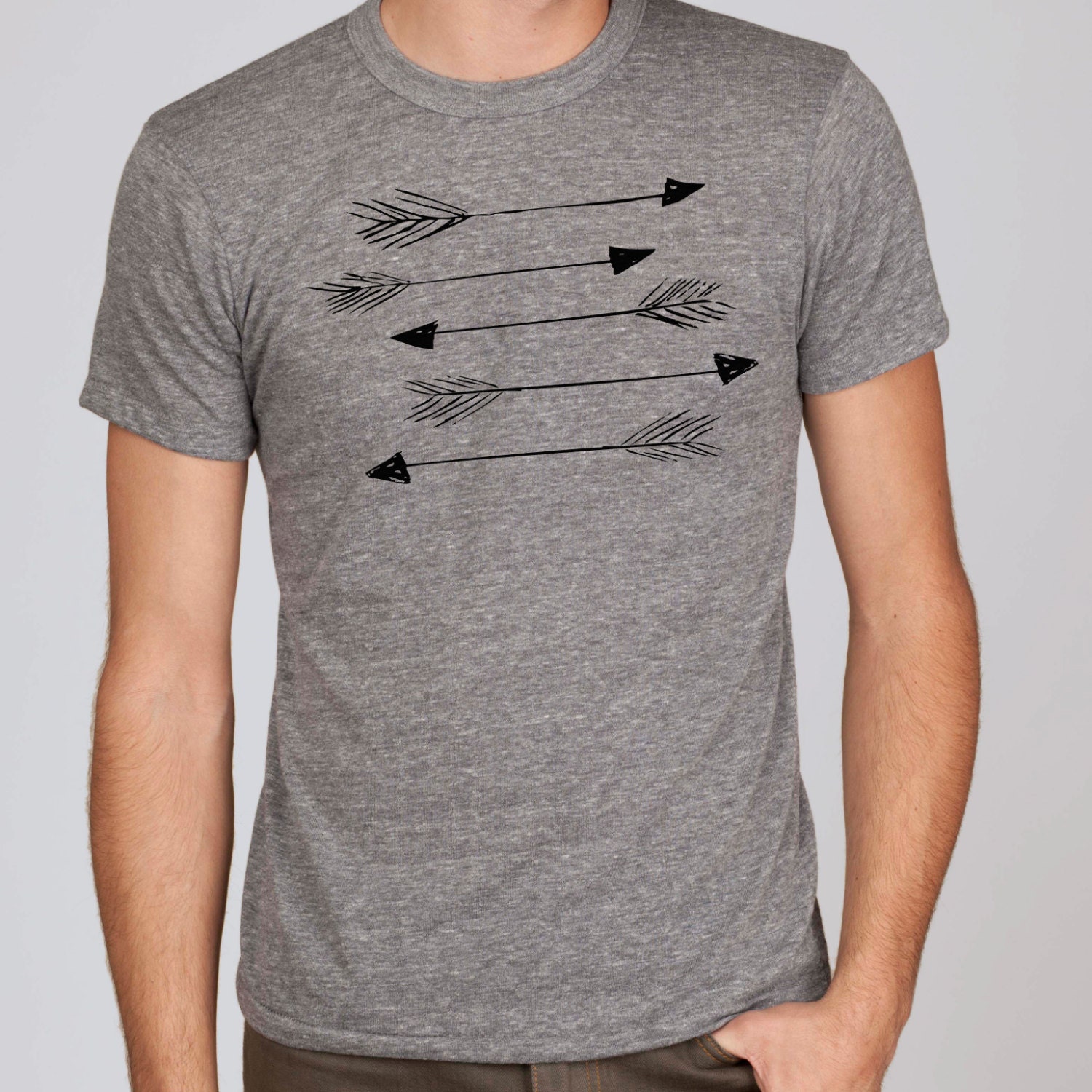 Arrows Unisex Eco-Heather Tshirt Tee Shirt Eco Grey