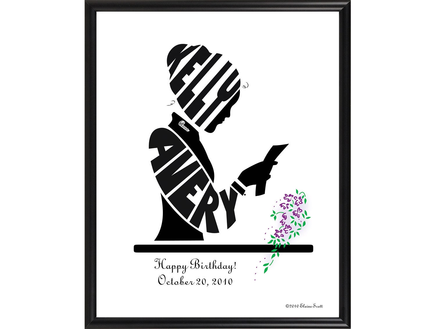 Birthday Gift for Mom - Framed Personalized Print