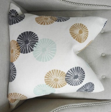 Decorative Designer pillow cover - 20X20 - Lee Jofa Groundworks Kasa Linen in Bronze - Pattern on the front