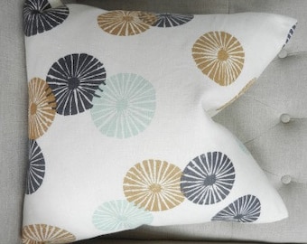 Decorative Designer pillow cover - 20X20 - Lee Jofa Groundworks Kasa Linen in Bronze - Pattern on the front