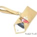 Recycled Men's Necktie Wristlet Golden Yellow Cell Phone Pouch (iPhone Samsung Blackberry Smartphone HTC Droid iTouch iPod MP3 Camera Case)